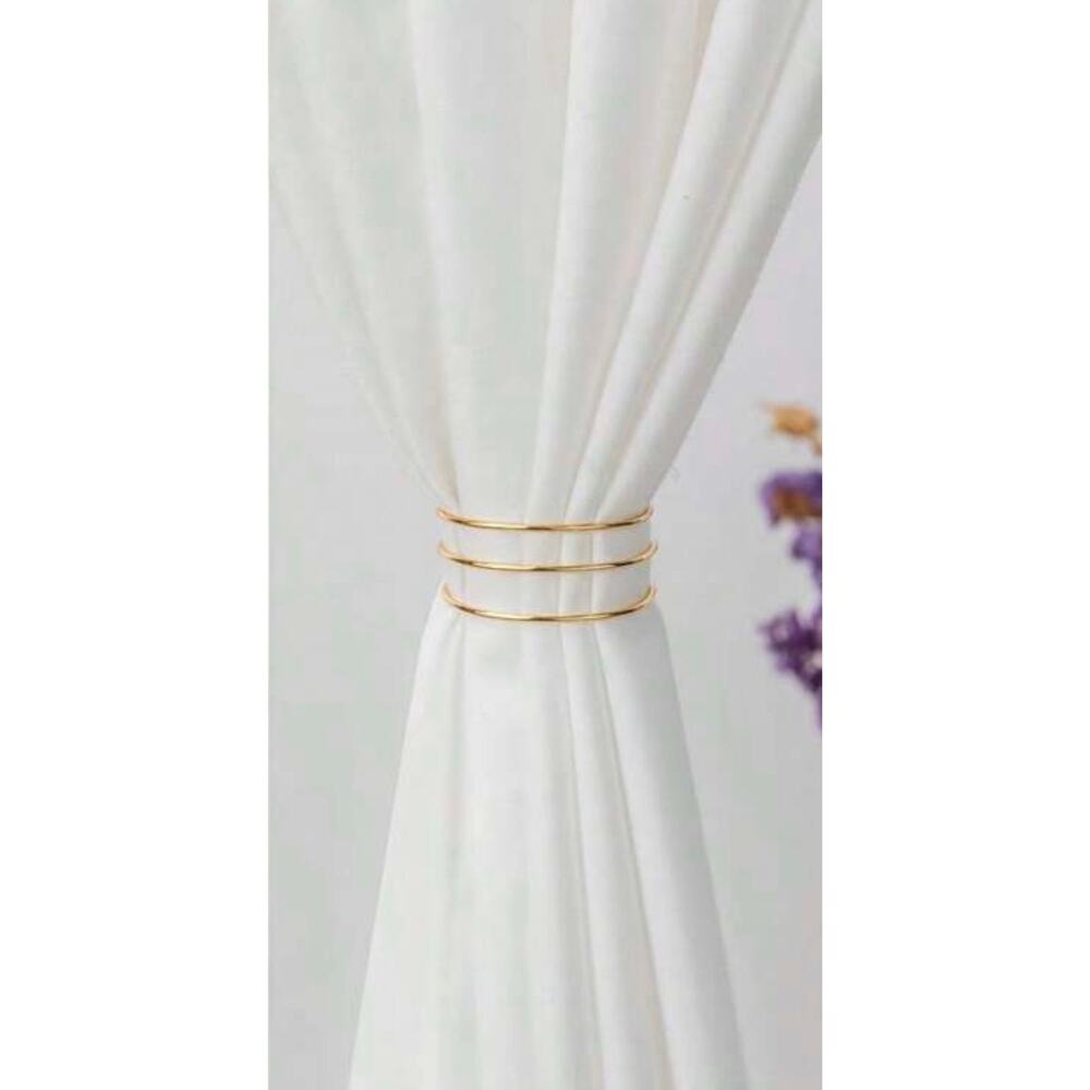 Gold Curtain Tie Backs Set of 2 Gold